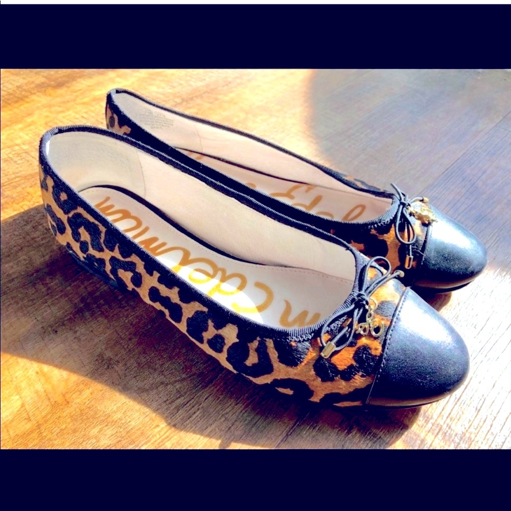 Sam Edelman Calf Hair Leopard Print Flats